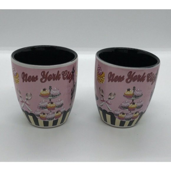 2 Kitchen Chic Coffee Mini Mugs NYC Espresso Cup Straight out Of Your Dr… - Picture 10 of 11
